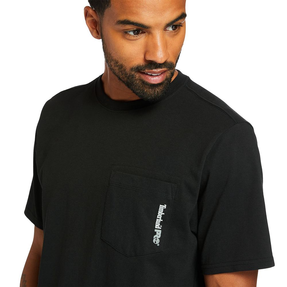 Camisetas Timberland Argentina Hombre - Pro® Short Sleeve Base Plate Wicking - Negras - LGIAMK-513